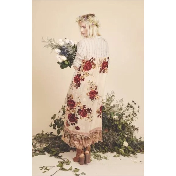 Anthropologie Dresses & Skirts - Aratta for Anthropologie Floral Fringe Tunic Dress